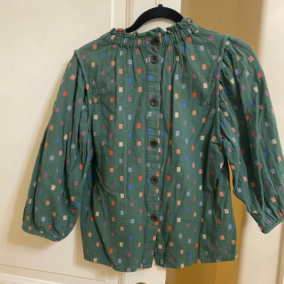 Anthropologie RO & DE Isabetta Button Back Green Blouse - Picture 4 of 4
